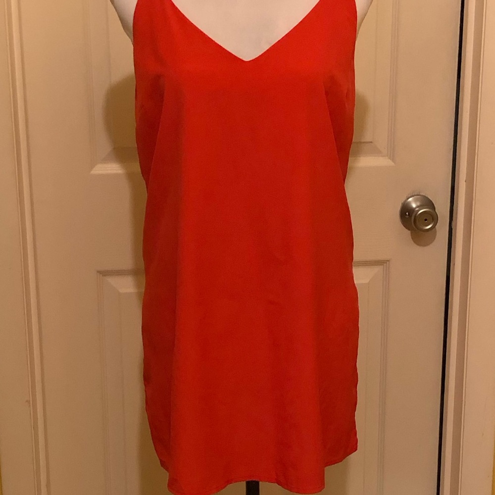 Preowned red Racer back top by Dalia